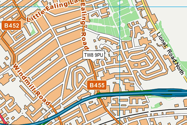 TW8 9PU map - OS VectorMap District (Ordnance Survey)