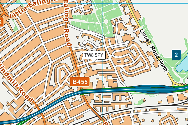 TW8 9PY map - OS VectorMap District (Ordnance Survey)