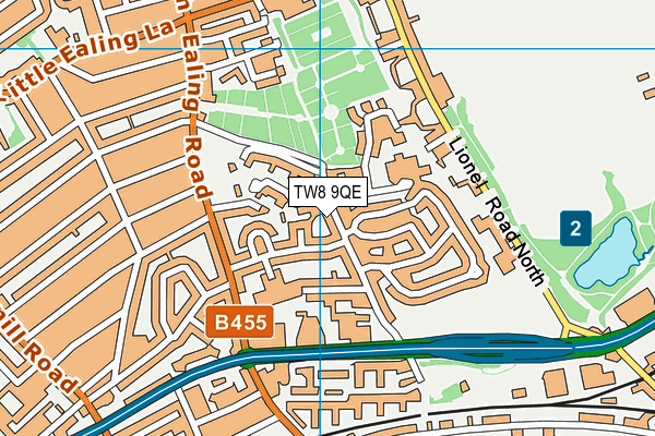 TW8 9QE map - OS VectorMap District (Ordnance Survey)