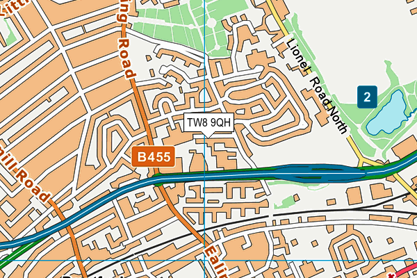 TW8 9QH map - OS VectorMap District (Ordnance Survey)