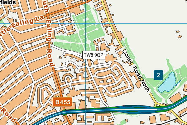 TW8 9QP map - OS VectorMap District (Ordnance Survey)
