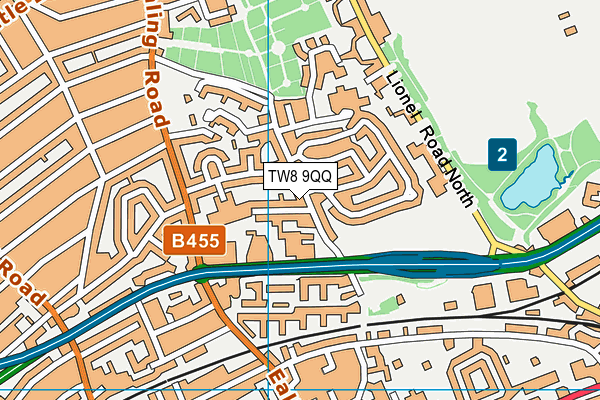 TW8 9QQ map - OS VectorMap District (Ordnance Survey)