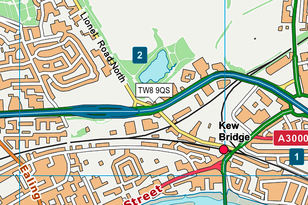 TW8 9QS map - OS VectorMap District (Ordnance Survey)
