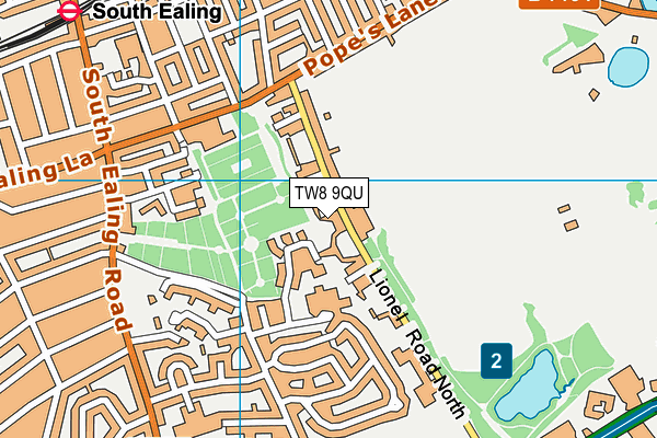 TW8 9QU map - OS VectorMap District (Ordnance Survey)