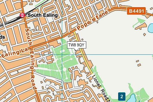 TW8 9QY map - OS VectorMap District (Ordnance Survey)