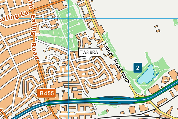 TW8 9RA map - OS VectorMap District (Ordnance Survey)