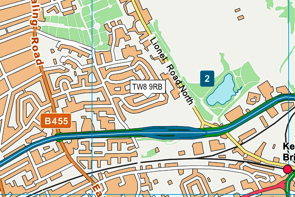 TW8 9RB map - OS VectorMap District (Ordnance Survey)