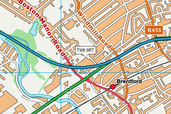TW8 9RT map - OS VectorMap District (Ordnance Survey)