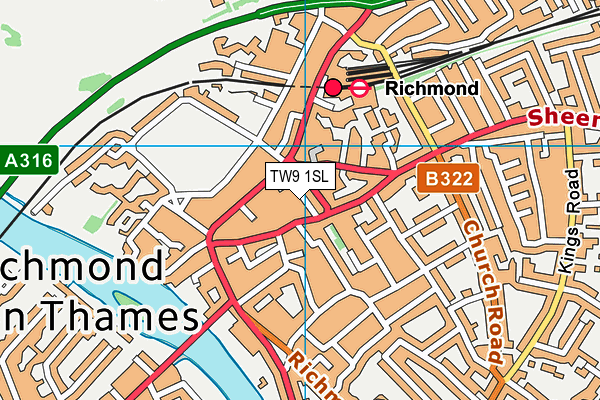TW9 1SL map - OS VectorMap District (Ordnance Survey)