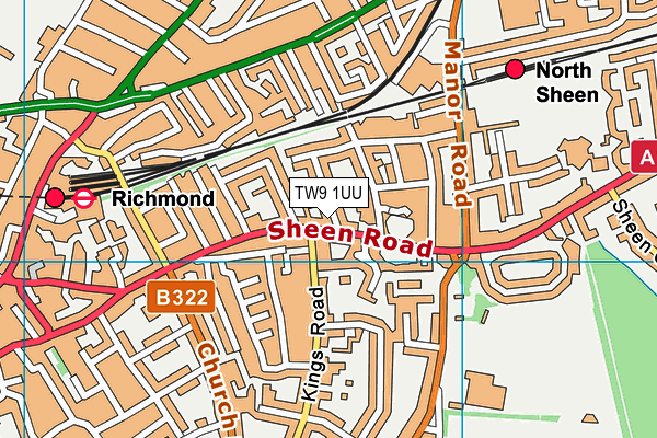 Map of 156 SHEEN ROAD RICHMOND LIMITED at district scale