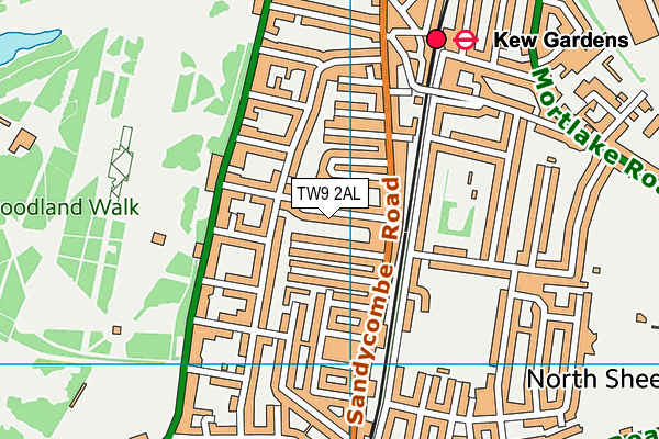 TW9 2AL map - OS VectorMap District (Ordnance Survey)