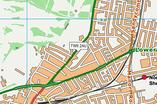 TW9 2AU map - OS VectorMap District (Ordnance Survey)