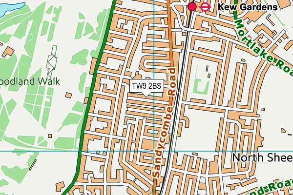 TW9 2BS map - OS VectorMap District (Ordnance Survey)