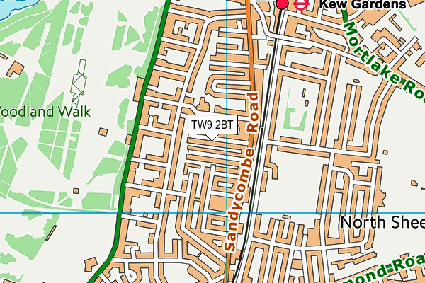 TW9 2BT map - OS VectorMap District (Ordnance Survey)