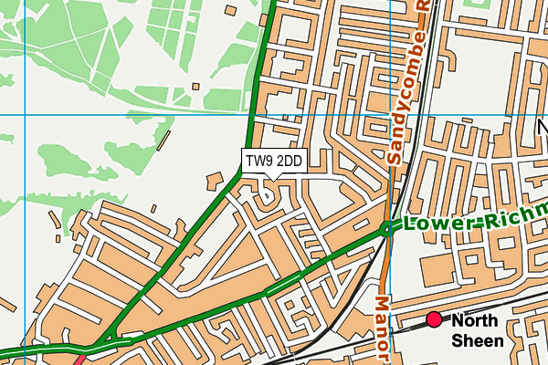 TW9 2DD map - OS VectorMap District (Ordnance Survey)