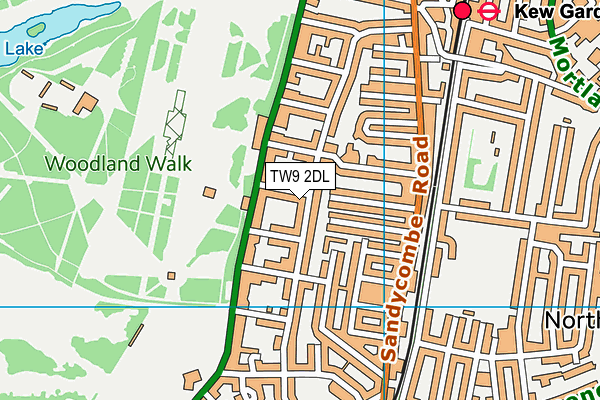 TW9 2DL map - OS VectorMap District (Ordnance Survey)