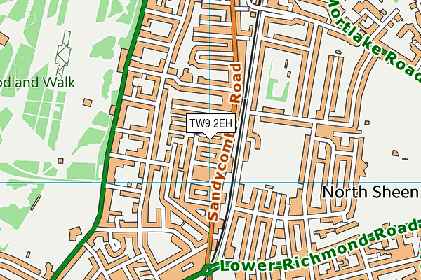 TW9 2EH map - OS VectorMap District (Ordnance Survey)