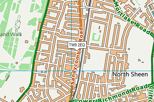 TW9 2EQ map - OS VectorMap District (Ordnance Survey)