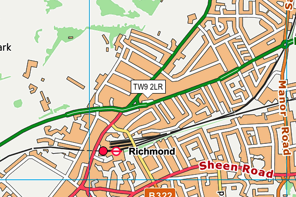 TW9 2LR map - OS VectorMap District (Ordnance Survey)
