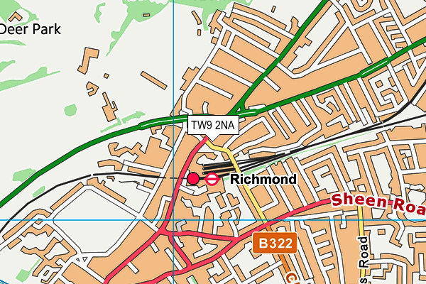 Profiles For Women (Richmond) (Closed) map (TW9 2NA) - OS VectorMap District (Ordnance Survey)