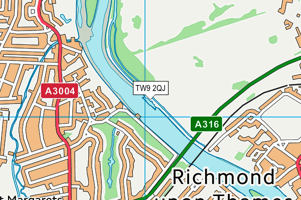 TW9 2QJ map - OS VectorMap District (Ordnance Survey)