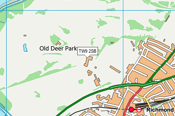 Royal Mid-surrey Golf Club map (TW9 2SB) - OS VectorMap District (Ordnance Survey)