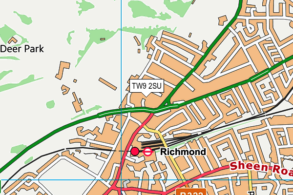 TW9 2SU map - OS VectorMap District (Ordnance Survey)
