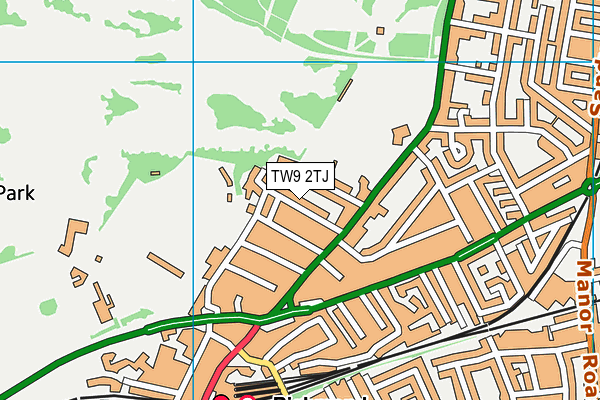 TW9 2TJ map - OS VectorMap District (Ordnance Survey)