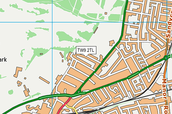 TW9 2TL map - OS VectorMap District (Ordnance Survey)