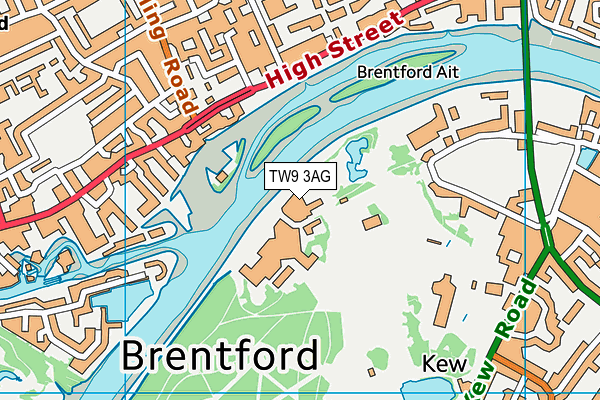 TW9 3AG map - OS VectorMap District (Ordnance Survey)