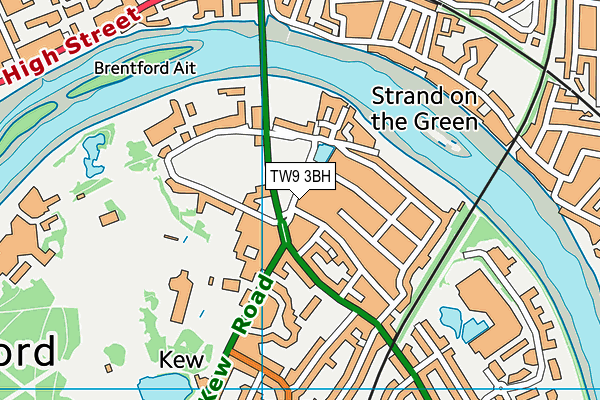 TW9 3BH map - OS VectorMap District (Ordnance Survey)