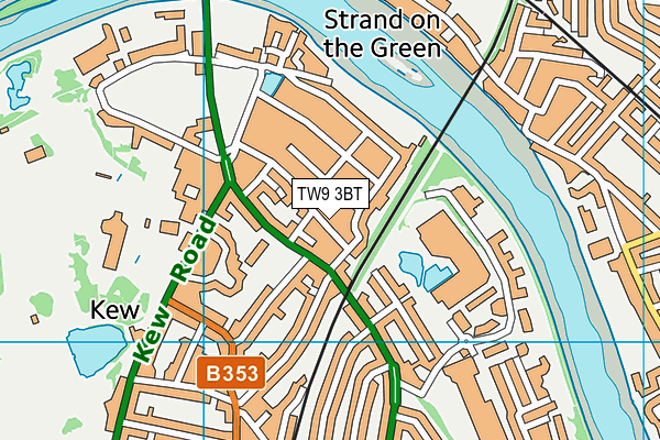 TW9 3BT map - OS VectorMap District (Ordnance Survey)