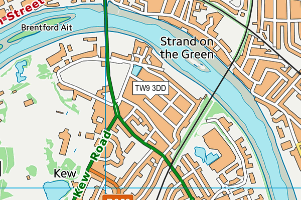 TW9 3DD map - OS VectorMap District (Ordnance Survey)