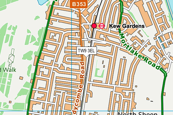 TW9 3EL map - OS VectorMap District (Ordnance Survey)