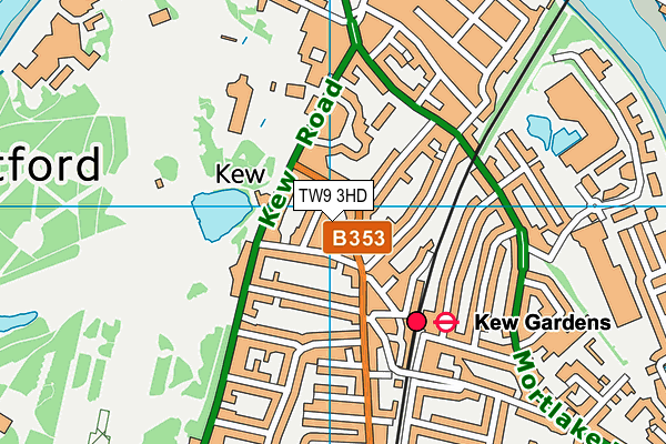 TW9 3HD map - OS VectorMap District (Ordnance Survey)