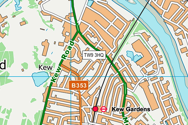 TW9 3HQ map - OS VectorMap District (Ordnance Survey)