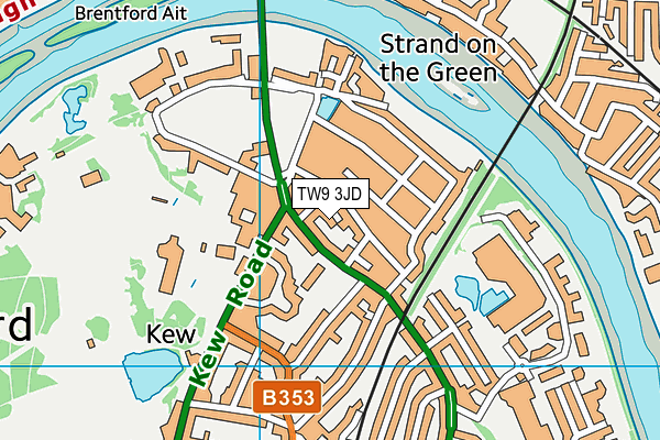 TW9 3JD map - OS VectorMap District (Ordnance Survey)
