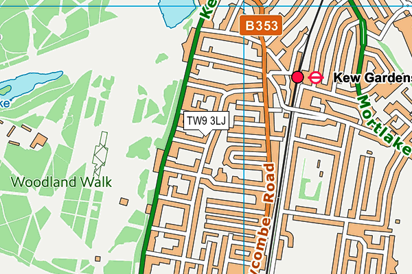 TW9 3LJ map - OS VectorMap District (Ordnance Survey)