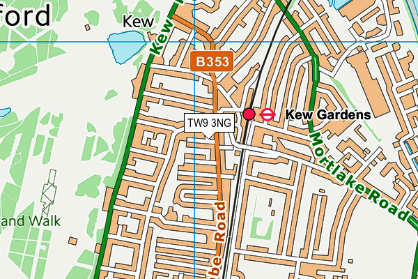 TW9 3NG map - OS VectorMap District (Ordnance Survey)