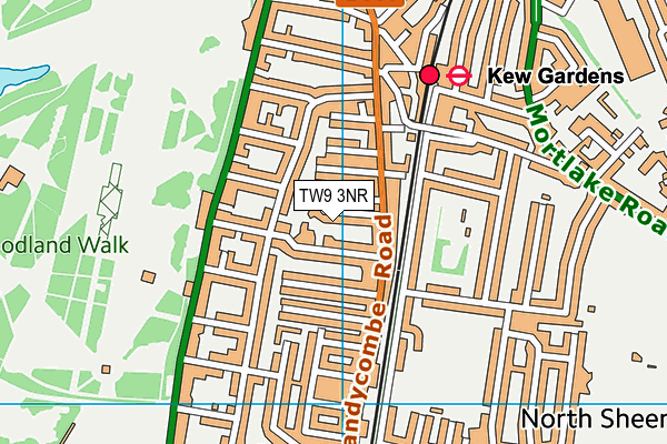 TW9 3NR map - OS VectorMap District (Ordnance Survey)