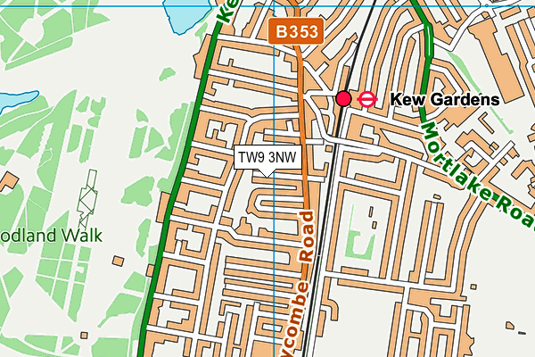 TW9 3NW map - OS VectorMap District (Ordnance Survey)