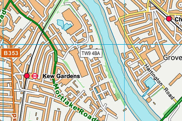 TW9 4BA map - OS VectorMap District (Ordnance Survey)