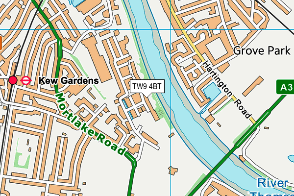 TW9 4BT map - OS VectorMap District (Ordnance Survey)