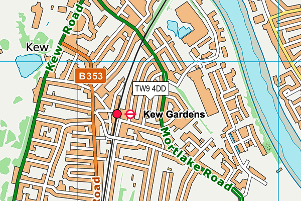 TW9 4DD map - OS VectorMap District (Ordnance Survey)