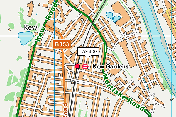 TW9 4DG map - OS VectorMap District (Ordnance Survey)