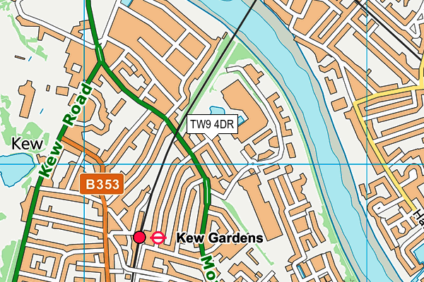 TW9 4DR map - OS VectorMap District (Ordnance Survey)