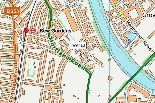 TW9 4EJ map - OS VectorMap District (Ordnance Survey)