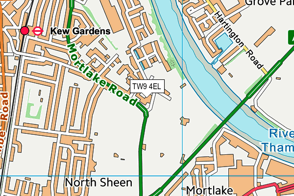TW9 4EL map - OS VectorMap District (Ordnance Survey)