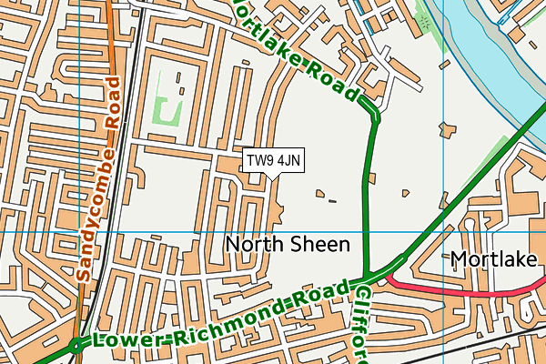 TW9 4JN map - OS VectorMap District (Ordnance Survey)