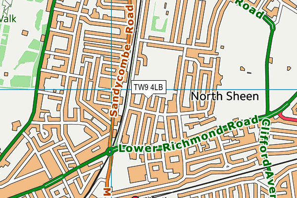 North Sheen Recreation Ground map (TW9 4LB) - OS VectorMap District (Ordnance Survey)